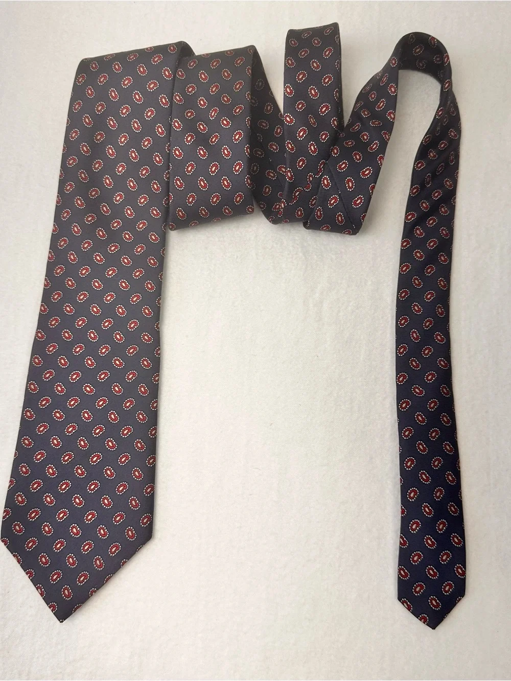 Bert Pulitzer Silk Men's Tie Blue Multicolo her Geometric Vintage Classic Office